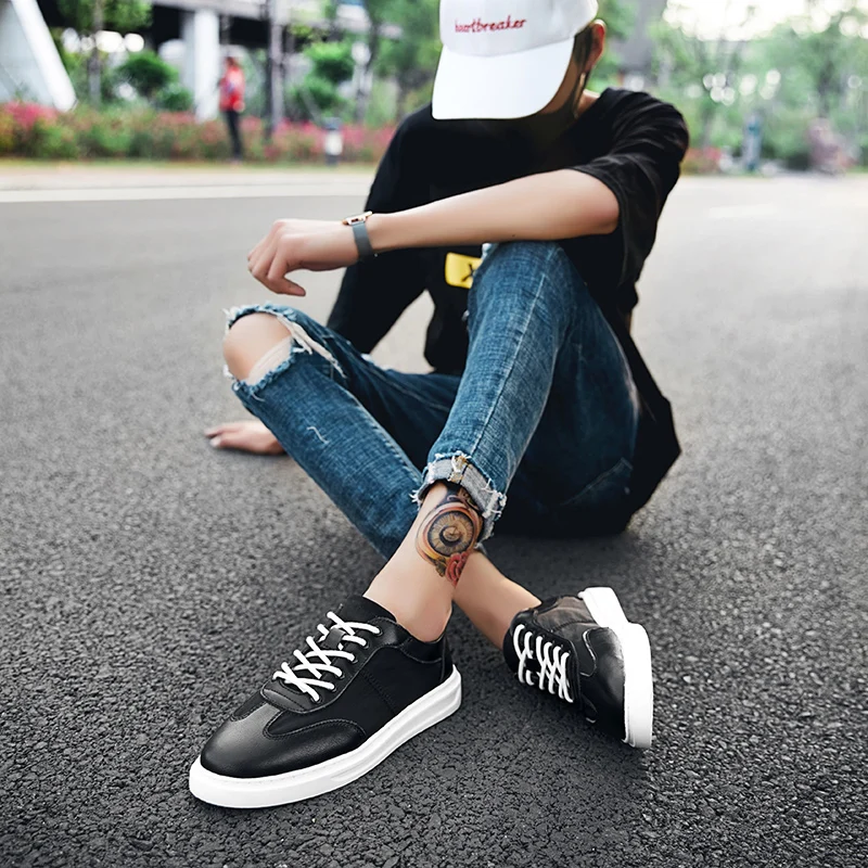 

Tenis Feminino Fashion Walking Footwear Outdoor Breathable Sneakers Men's PU Leather Business Casual Shoes for Male Flats *