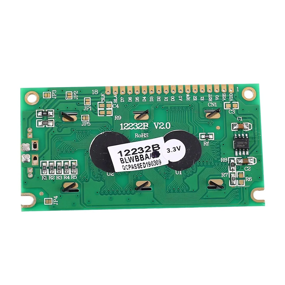 LCD12232 LCD Display Module White Character Blue Background 12232 Dot Matrix 122x32 Screen SED1520 Driver DC 3.3V | Электронные