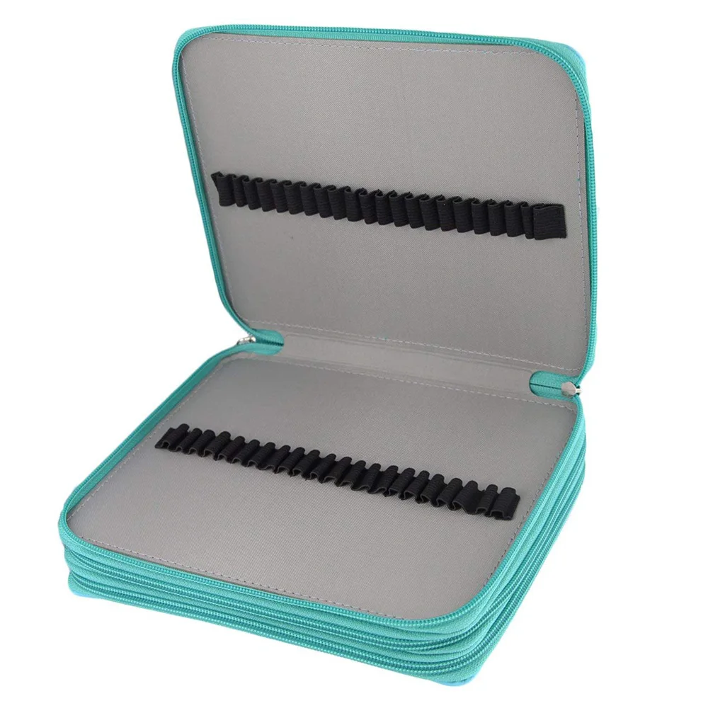 

124 Holders Pencil Case Large Capacity for Art Pens Waterproof PU Leather Pencils Bag Storage Box School Stationery Supplies