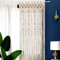 bohemian handmade wall hanging woven tapestry room door window curtain wedding backdrop macrame hanging curtain home decor
