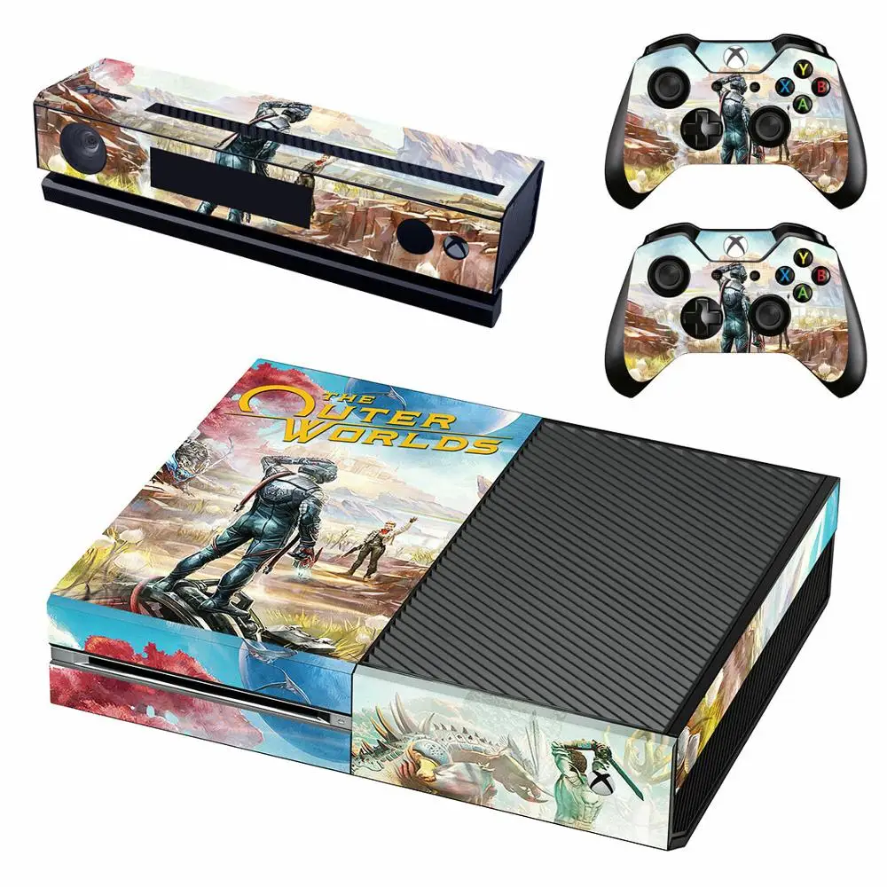 Внешняя наклейка в мирах с полным покрытием для консоли Xbox One Kinect и 2 контроллеров
