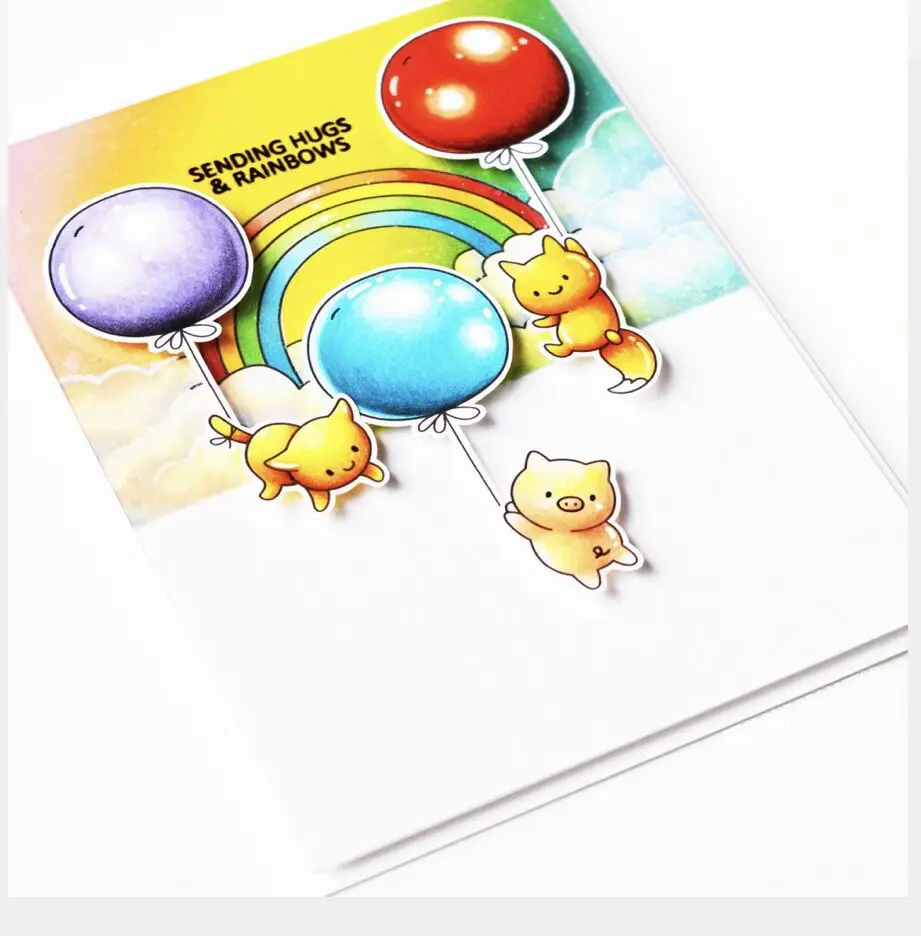 11x16 Радужный прозрачный силиконовый штамп печать для сделай сам Скрапбукинг