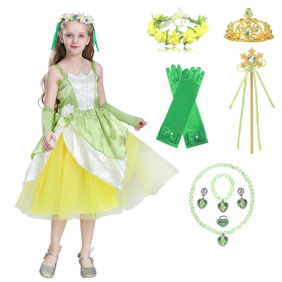 Детский костюм принцессы для косплея и лягушки |