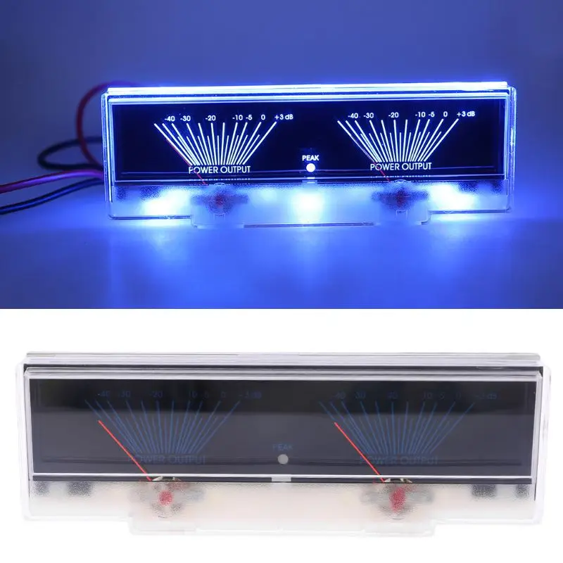 VU метр аудио Мощность панель усилителя Двойной Аналоговый Уровень дБ с