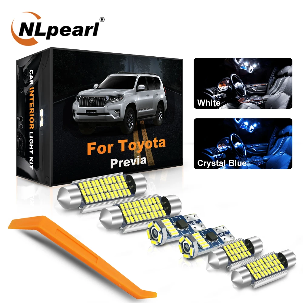 

NLpearl T10 W5W Canbus Led for Toyota Previa Estima ACR30 ACR50 Vehicle C5W LED Interior Dome Map Light License Plate Lamp Kit