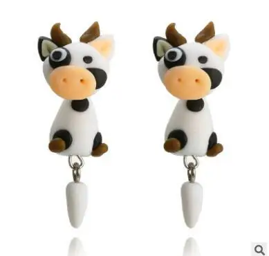 Женские и мужские серьги гвоздики FUNIQUE 1 шт. оригинальные с милыми животными