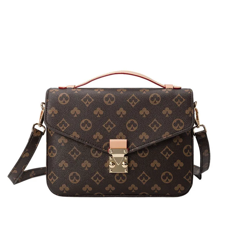 

Брендовые классические сумки через плечо с принтом для женщин, роскошная винтажная дизайнерская сумка из искусственной кожи, модная женска...