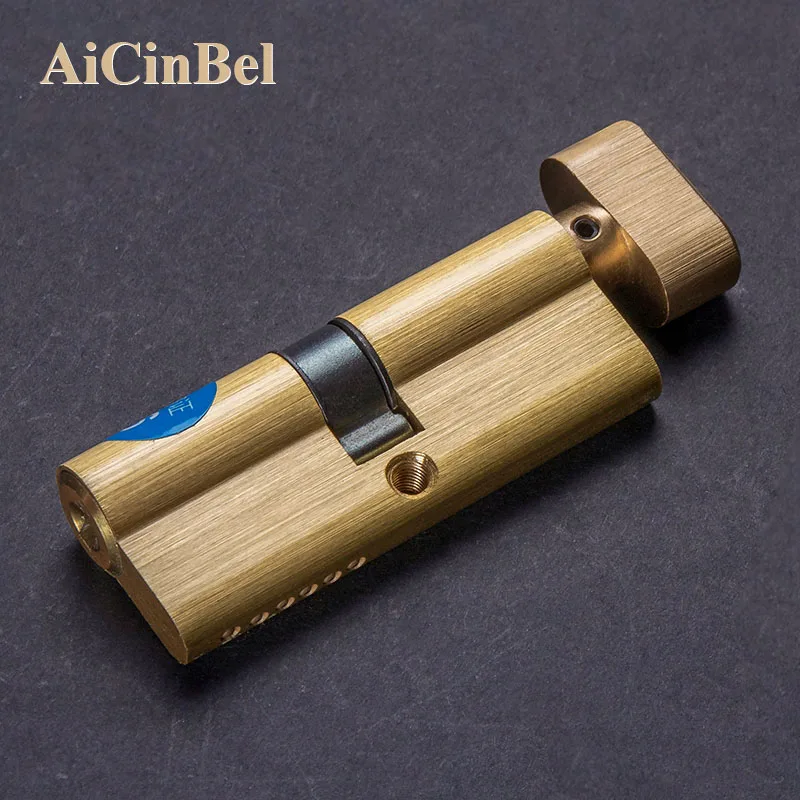 Европейский стандарт замок для спальни двери латунный цилиндр одиночный