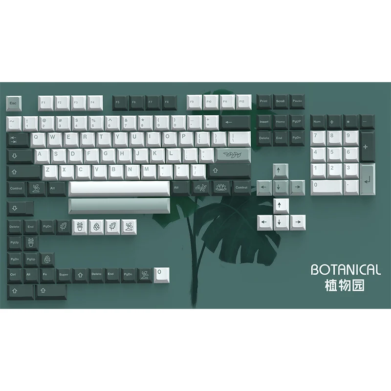 

Ботанический колпачок для клавиш GMK с сублимационной печатью, колпачок для механической клавиатуры с вишневым профилем, колпачок для клави...