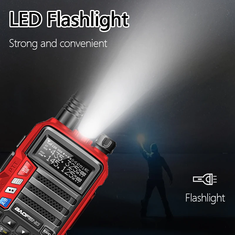 baofeng uv 5r plus walkie talkie long range 10w tri band portable radio for hunting 30 km upgrade of uv 10r dual band uhf vhf free global shipping