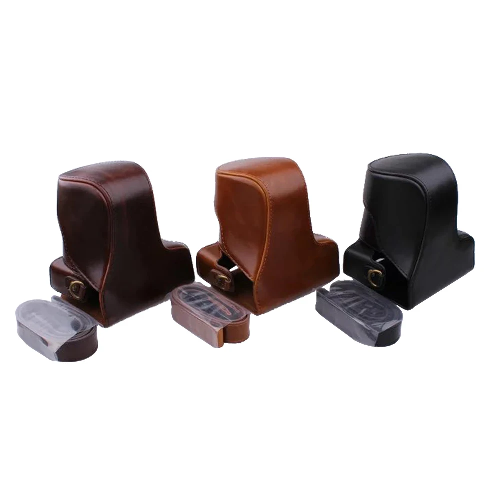 

PU Leather Camera Bag Case Cover for Canon EOS M10 M100 15-45mm 55-200mm 5 Lens Colors