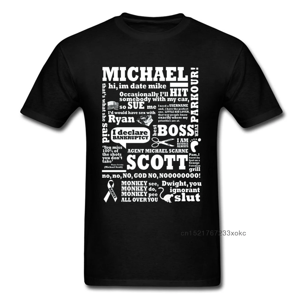 

The Office T Shirt Men Michael Scott Women Tshirt Dunder Mifflin Inc Company TV Show Michael Scott Space T-Shirt X Letter Tees