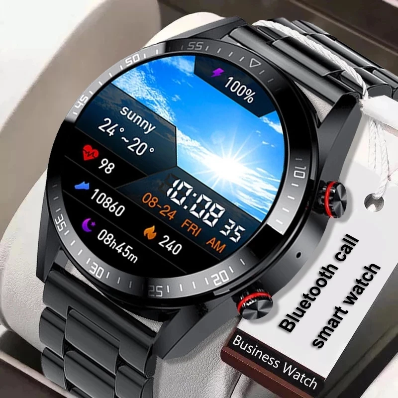 

454*454 AMOLED screen smart watch Always display the time bluetooth call local music smartwatch for men Android TWS earphones