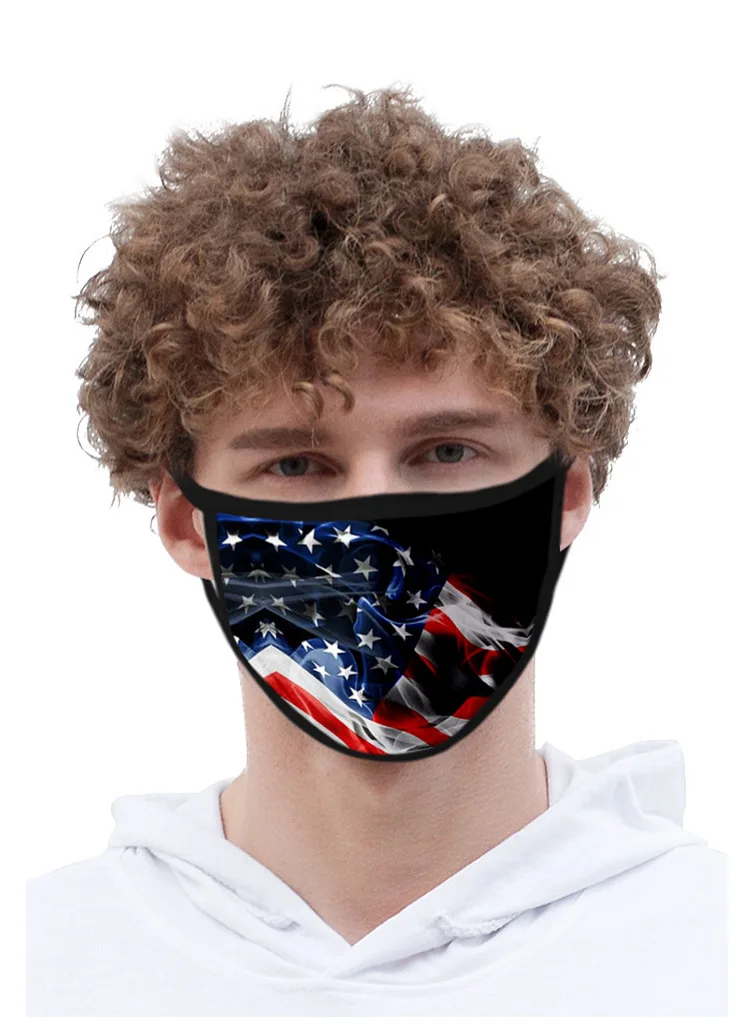 

USA Flag Reusable Face Mask 2020 American Election Supplies Dust Proof Fashion Printing Ice Silk Face Mask Breathable Washable