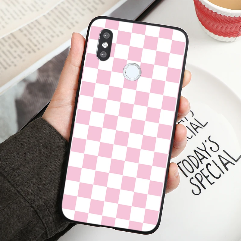 Клетчатый шахматный чехол для Xiaomi Pocophone F2 F1 Mi Redmi Note 10 Lite 9 S 9A 9C 8T 8 7 5 6 K20 K30 Pro Max чехлы