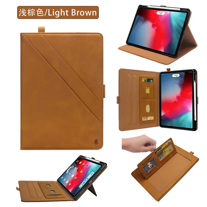 Light Brown Для iPad Pro 11 чехол с держателем карандаша,(поддержка зарядки карандаша) кошелек Многофункциональные Чехлы съемный слот для карт filp - Цвет: Light Brown