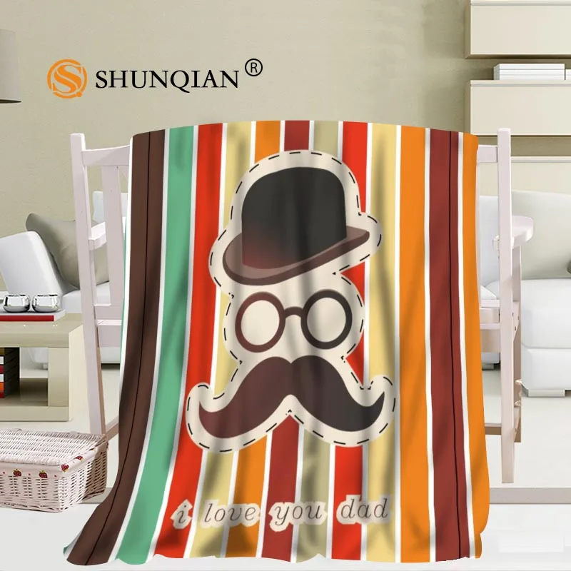 Miglior Vendita Calda Personalizzato Baffi Gentleman Coperta Manta Falafel Coperta Divano/letto/aereo Biancheria Da Letto Da Viaggio 56x80 Pollici 50X60inch 40X50inch