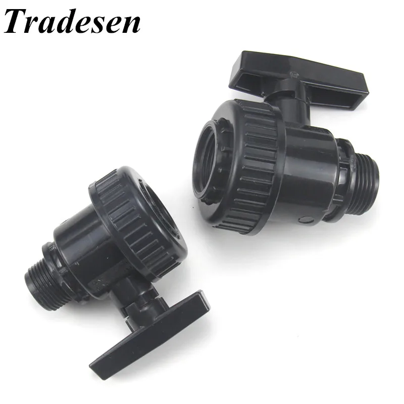 

1pc 1/2"~2" Female-Male Thread Upvc Ball Valve Aquarium Tank PVC Pipe Globe Valve Union Garden Irrigation Water Pipe Connectors