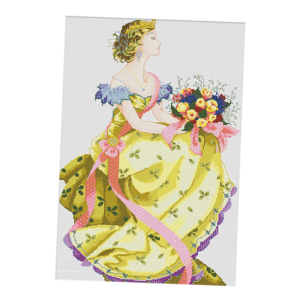 

1 Cross Stitch Design Kit Pretty Miss Creative Stamped Painting