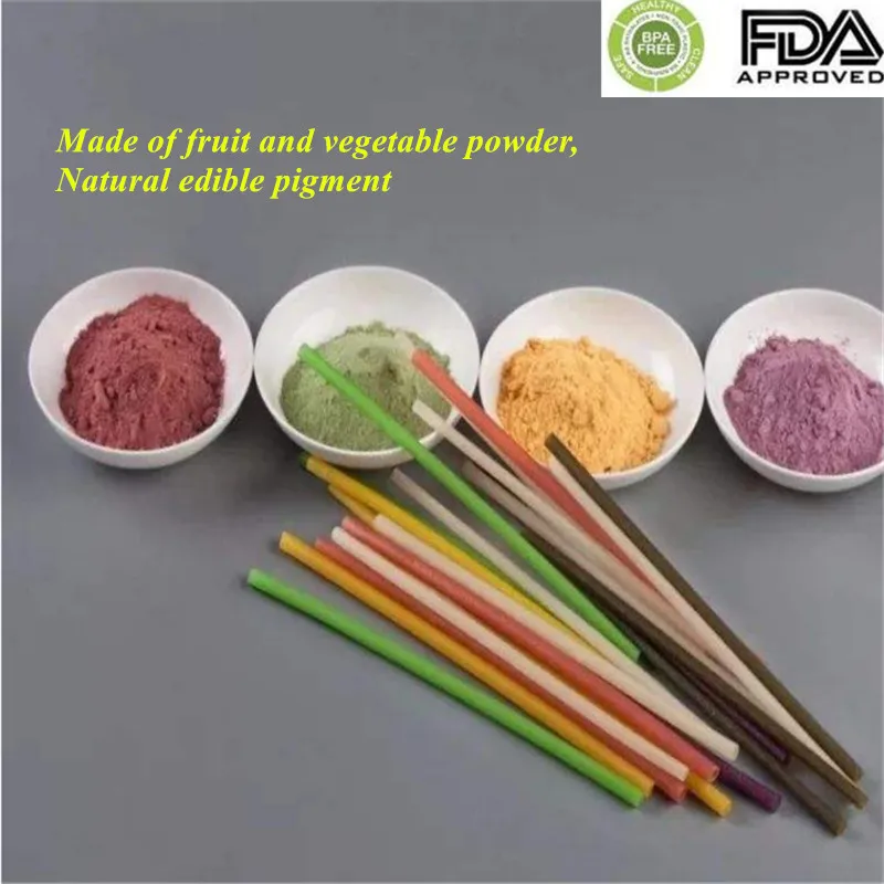 100 шт. биоразлагаемая Питьевая соломинка съедобная одноразовая для риса