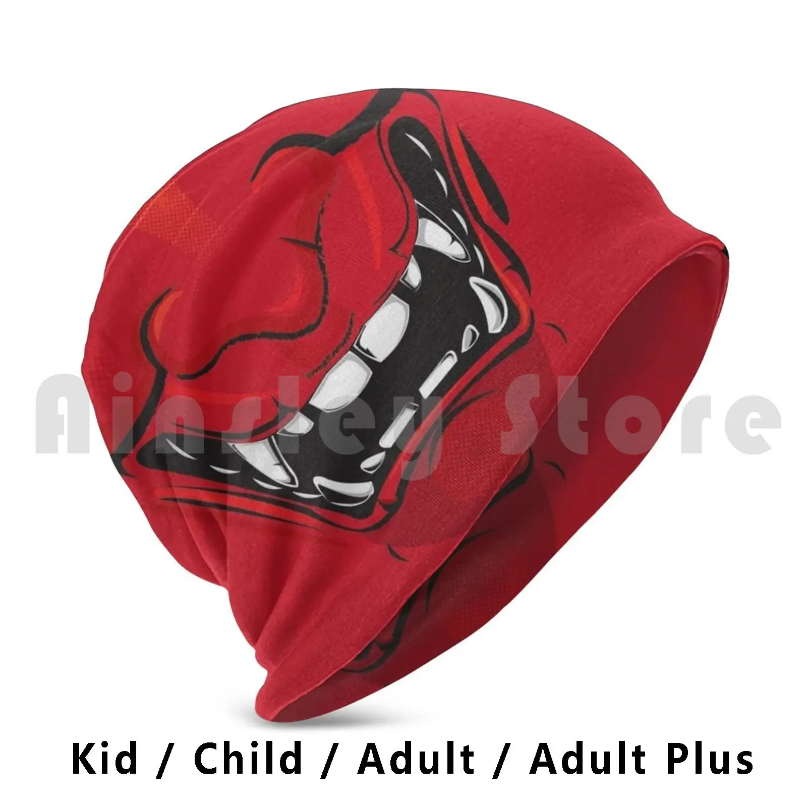 

Oni Demon Beanies Knit Hat Hip Hop Oni Oni Japanese Demon Japanese Red Demon