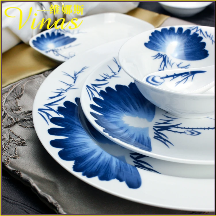 Посуда Phnom Penh Геометрическая керамическое обеденное блюдо фарфоровая десертная