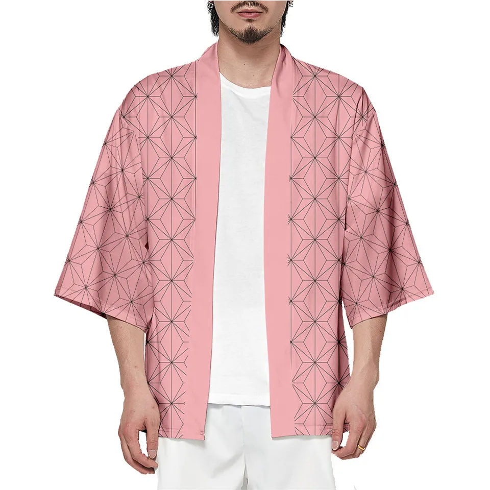 Demon Slayer Kimetsu no Yaiba 3D полный принт японского Аниме кимоно Haori Yukata Косплей Женщины/Мужчины Лето Повседневная крутая уличная одежда