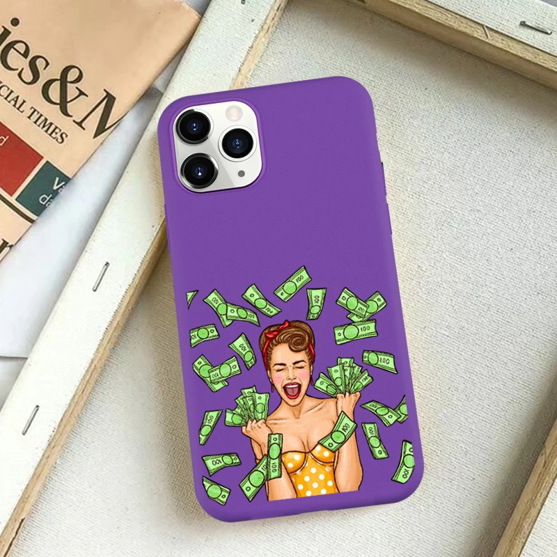 Силиконовый чехол JAMULAR Song MAKE MONEY для iPhone X XR XS 11 11Pro MAX 7 8 Plus 9 SE2020 женский мультяшный