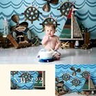 Якорь Морской фон для фотосъемки мальчика темно-синего цвета пиратский фон украшение