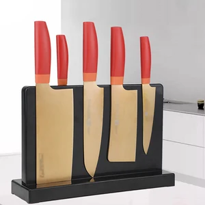 double side powerful magnet knife holder resin kitchen metal gadgets storage rack universal chef knife block magnetic tools free global shipping