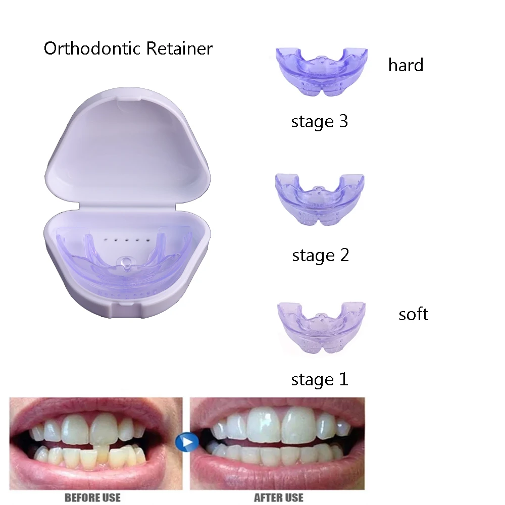 Adult Dental Orthodontic Appliance Trainer Teeth Retainer Silicone Alignment Braces Tooth Tray Whitening Corrector Mouth Guard