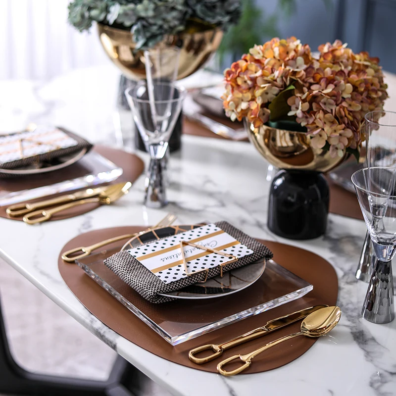 Набор керамических тарелок Luxtry с геометрическим рисунком из Пномпеня для отеля