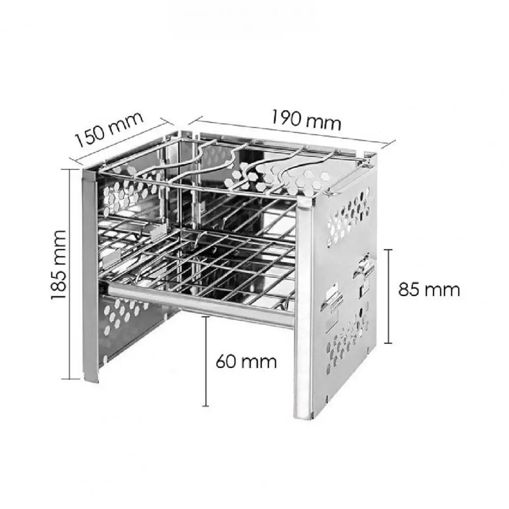 

Foldable Multi-function Stainless Steel BBQ Oven Cooker for Camping