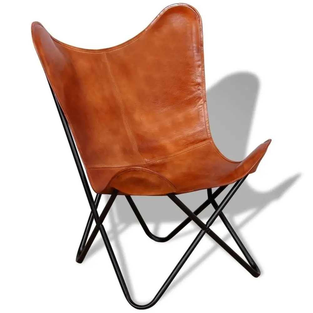 【AU Warehouse】Furniture Butterfly Chair Real Leather Brown | Мебель