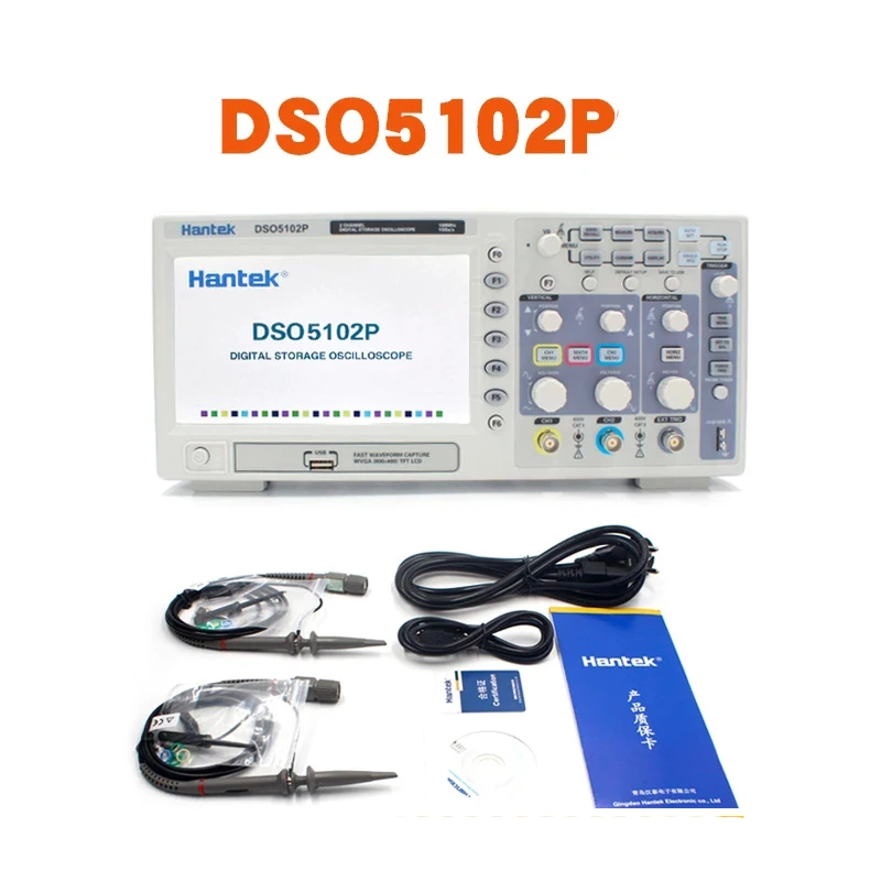 Цифровой осциллограф Hantek DSO5102P с 7 дюймовым экраном частота дискретизации в