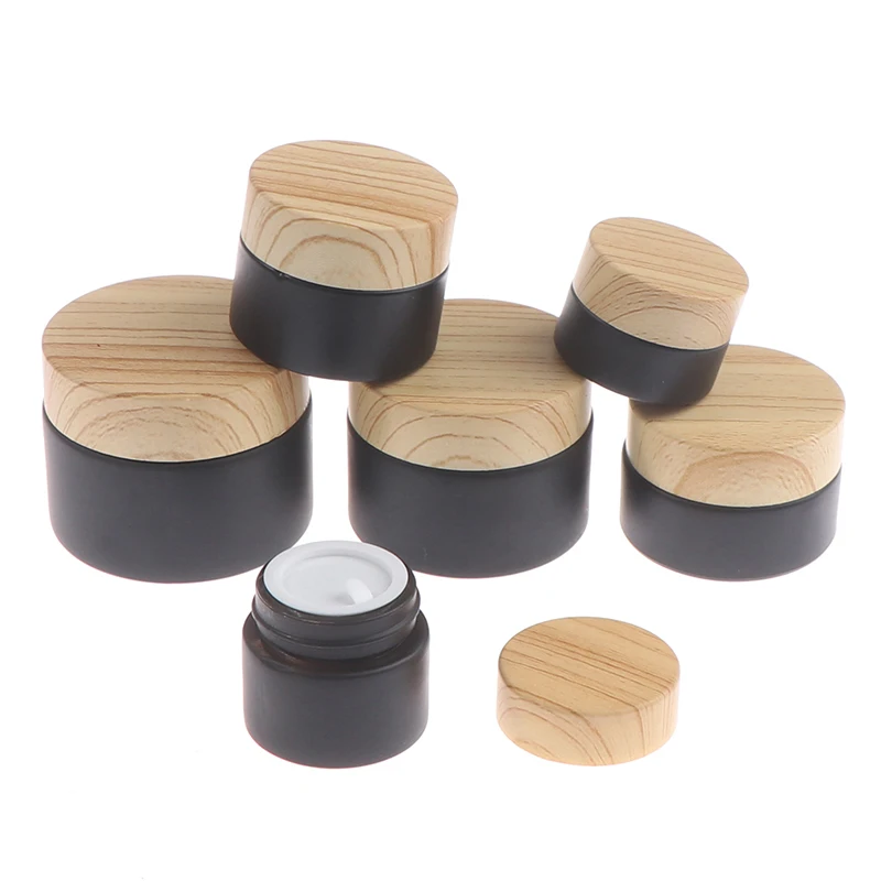

5g-50g Mini Glass Empty Jar Pots Cosmetic Makeup Inner Lid Face Cream Lip Balm Container My Refillable Bottles