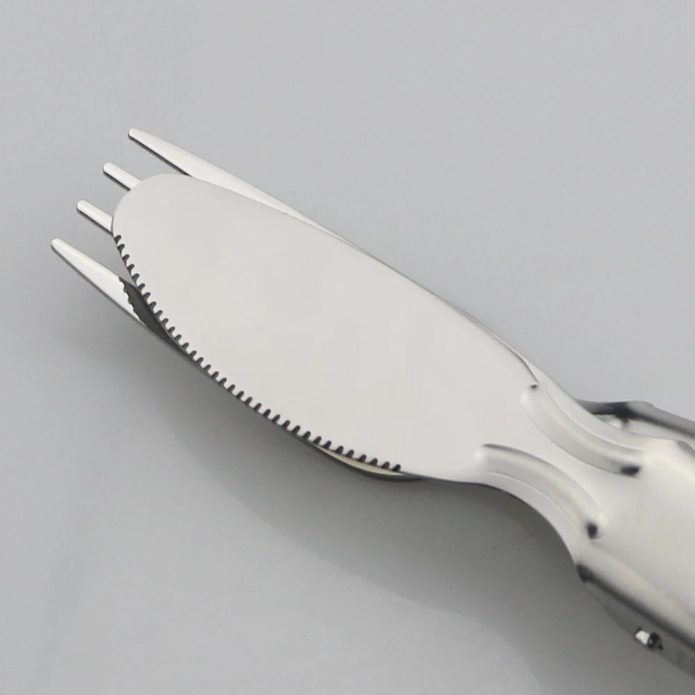 Многоразовые складные столовые приборы набор уличная посуда из нержавеющей