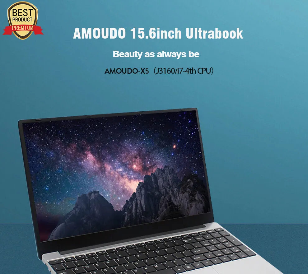 AMOUDO 15,6 дюймовый игровой ноутбук Inel Core i7-4650U 8 ГБ ОЗУ 512 ГБ SSD 1920*1080P FHD Win7/10 ультратонкий ноутбук