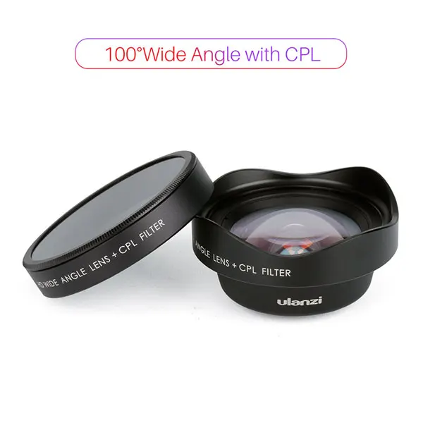 Wide Angle with CpL Чехол для телефона Ulanzi для iPhone 7/8 X XS XR 11 Pro Max samsung S10 N10 HUAWEI P30 mate 30 Pro анаморфные линзы 17 мм чехол для объектива - Цвет: Wide Angle with CpL