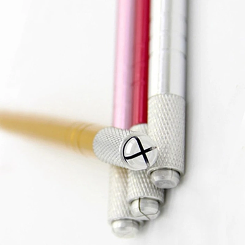 

10Pcs Embroidery Tattoo Pen Handmade Eyebrow Lip for Flex Round Blade