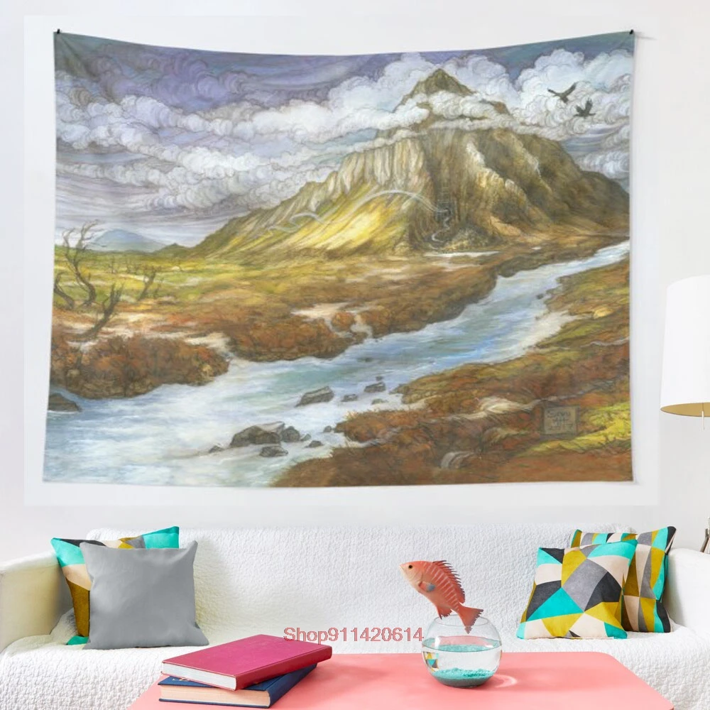 

The Lonely Mountain tapestry Hippie Tapestry Wall Hanging for Living Room Bedroom Dorm Room Home Decor Tapiz