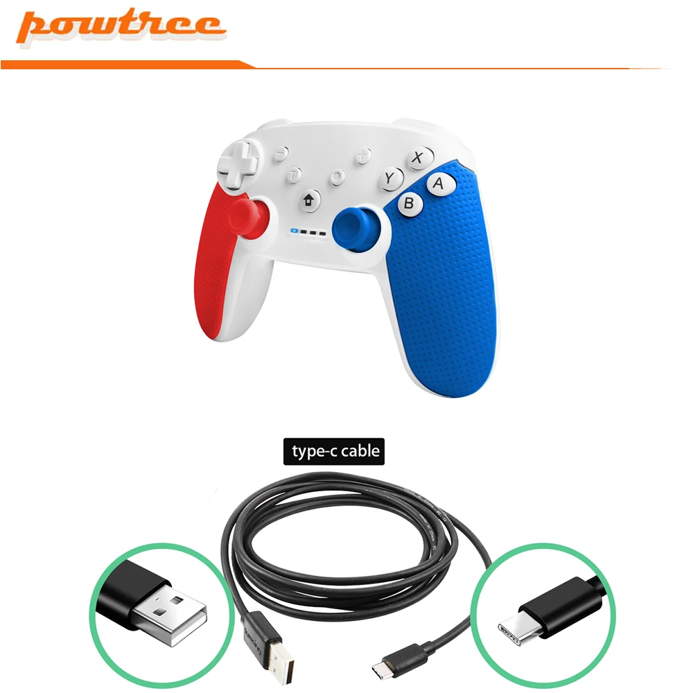 Беспроводной геймпад Powtree Bluetooth-контроллер для консоли switch pro видеоигр USB-джойстик