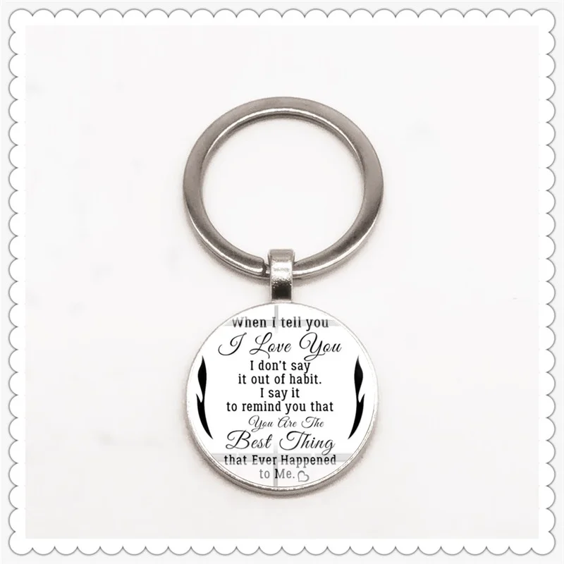 Новинка брелок для ключей с узором в виде английского алфавита стеклянный