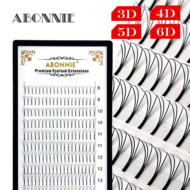 Abonnie 3d/4d/5d/6d термоскрепленные предварительно сделанные объемные вентиляторы из искусственной норки предварительно сделанные русский объем наращивание ресниц поставки