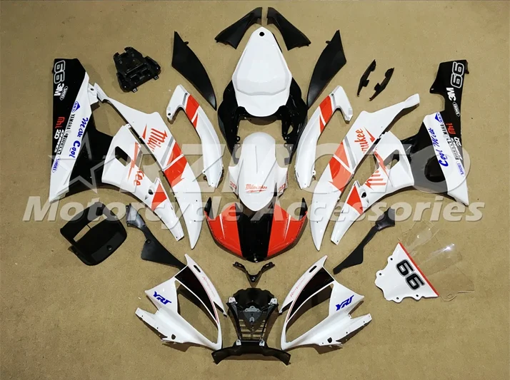

Новинка из АБС-пластика для мотоцикла обтекатель наборы пригодный для Yamaha YZF 600 R6 2006 2007 YZF-R6 06 07 кузова набор изготовленный на заказ белая крас...