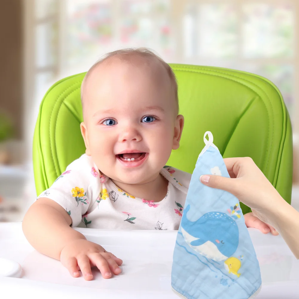 

5pcs Baby Washcloths Face Towels Cotton Muslin Baby Wipes Newborn Hand Towels