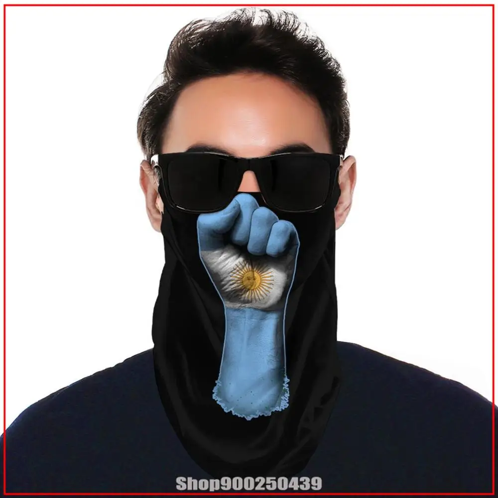Флаг Аргентины на поднятый сжиженный кулак банданы шарф сделай сам для взрослых