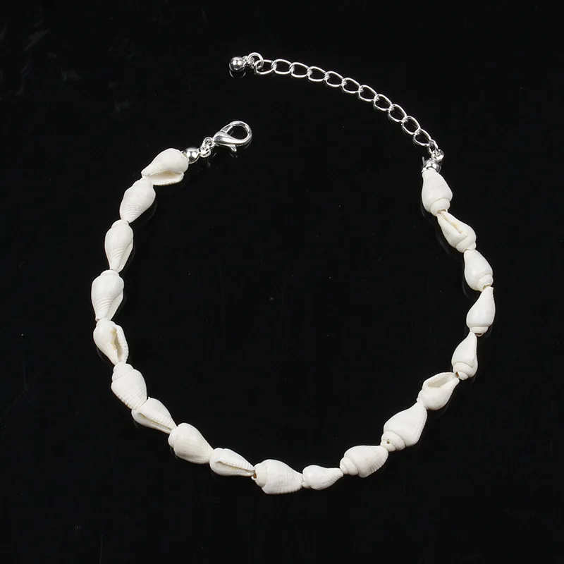 

Natural Shell Cute Fashion Ankle Bracelets for Women Gold Silver Foot Chain White Shell Anklets Jewelry