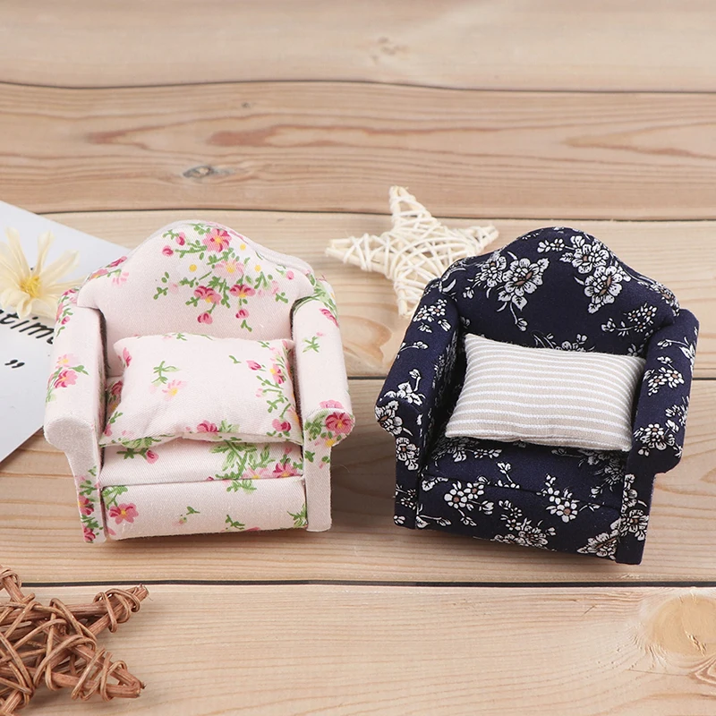 1:12 миниатюрный мягкий диван для кукол мини-мебель игрушки Кукольный дом ролевые
