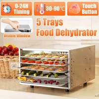 400w 5 trays food dehydrator snacks dehydration dryer fruit vegetable herb meat drying machine stainless steel 220v